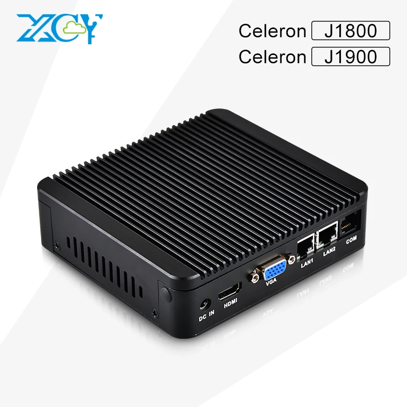 Wholesale MINI PC computer celeron J1800 Dual core /J1900 Quad core fanless thin client htpc dual lan with vga hdmi