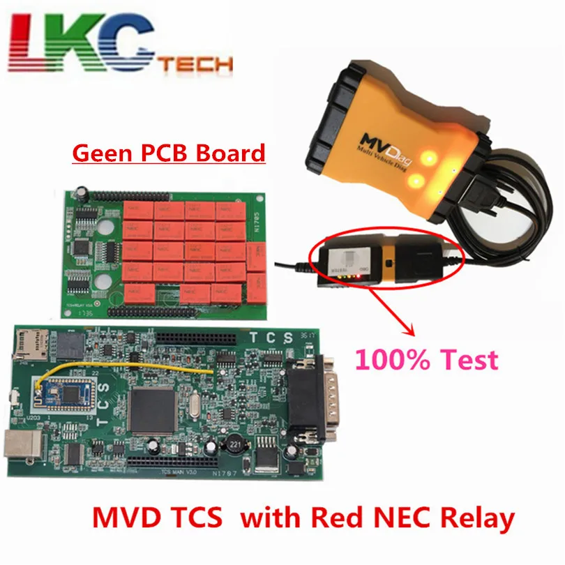 MVD TCS с красным реле NEC новейшая версия 2016,00 TCS сканер диагностический инструмент