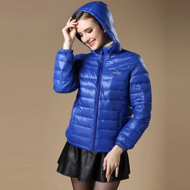 New 2017 Winter Autumn Women 90 White Duck Down Jacket Women's Hooded