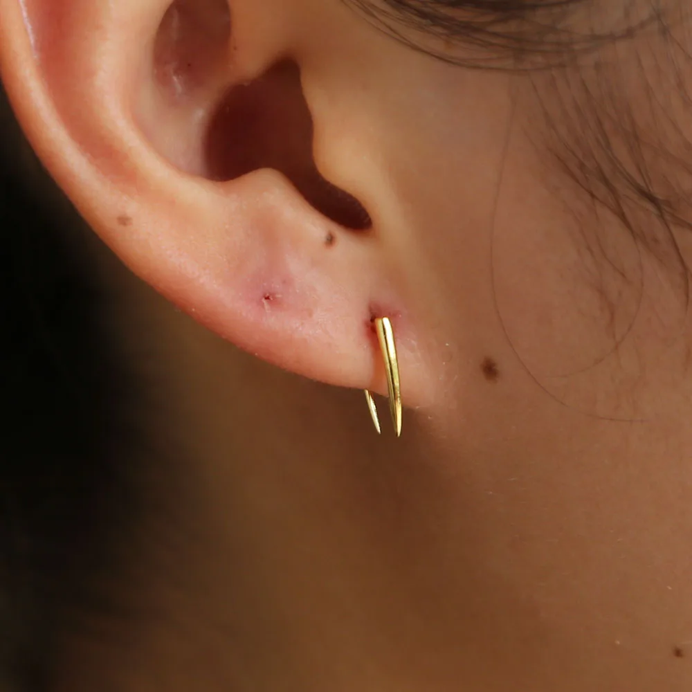 Простые серьги в стиле панк с неровными линиями, США, зима, 925 пробы, серебряные серьги-гвоздики в виде кости животного для женщин, рождественские ювелирные изделия