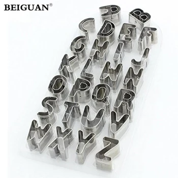 

26pcs English Alphabet Letters Stainless Steel Mini Biscuit Cookies Cutters cake fondant Decorating Tools Molds Set