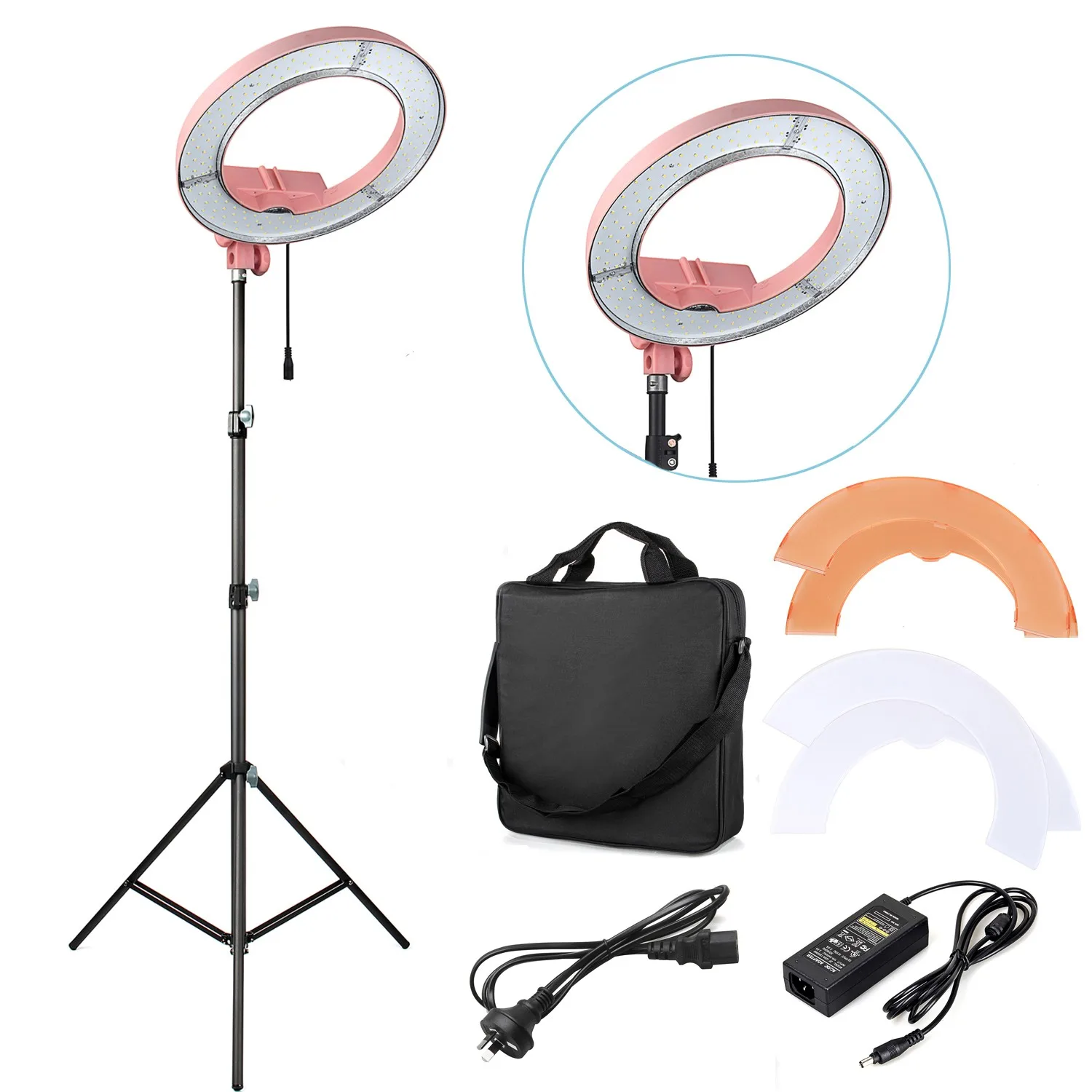 Free DHL ES180 12" 5500K Dimmable 180 LED Stepless Adjustable Ring Light Camera Photo/Video