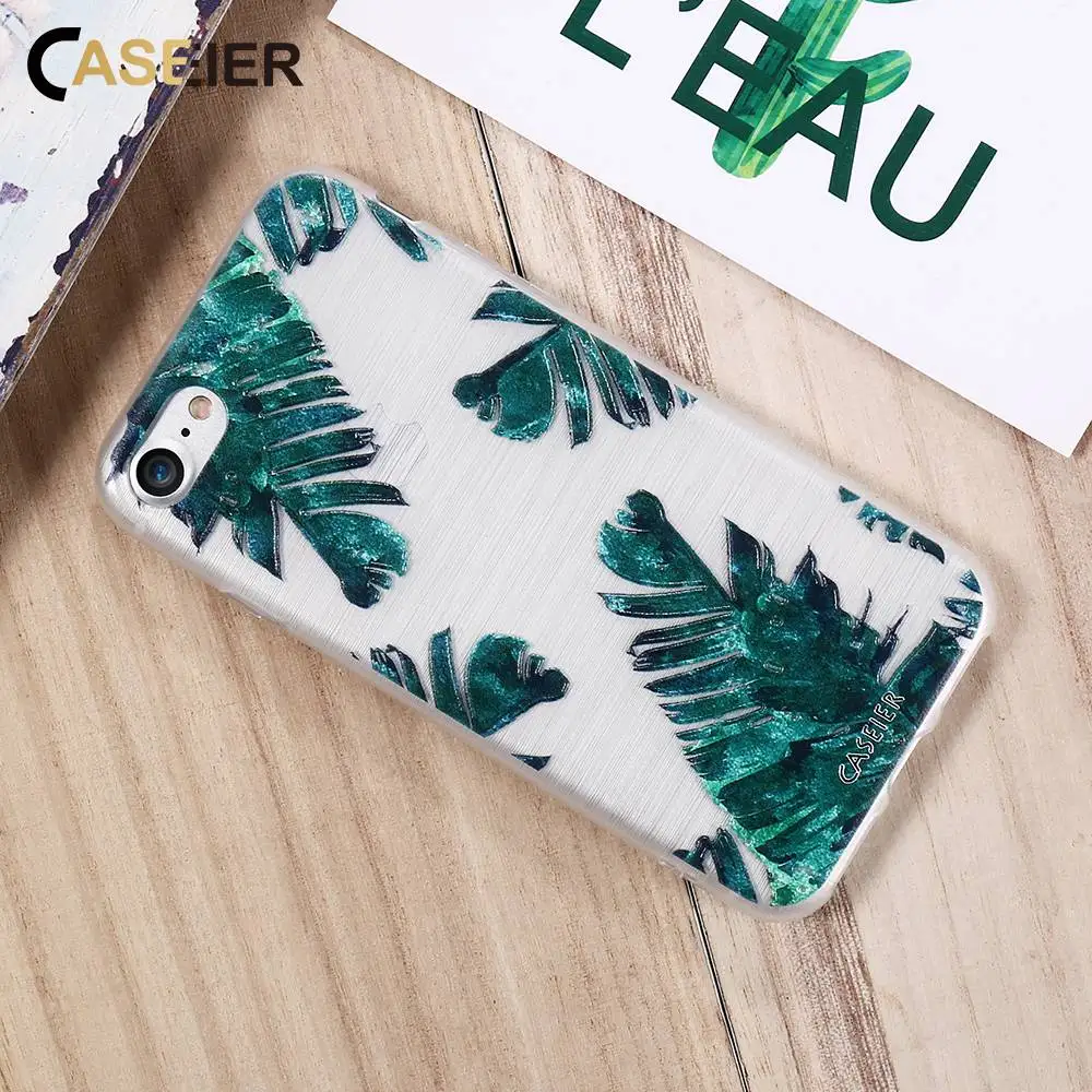 CASEIER Plant Phone Case For iPhone 8 7 6 6s Plus Patterned Cases For
