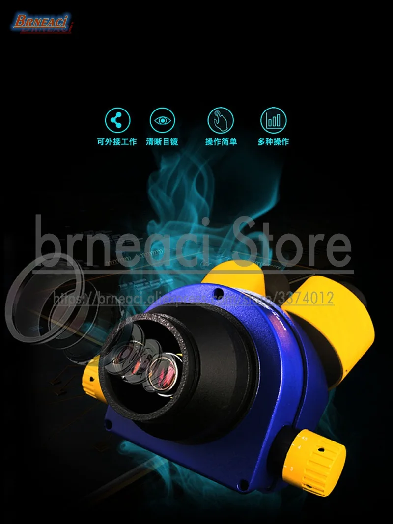  MECHANIC industrial grade trinocular stereo microscope display HD camera for mobile phone IC PCB mo