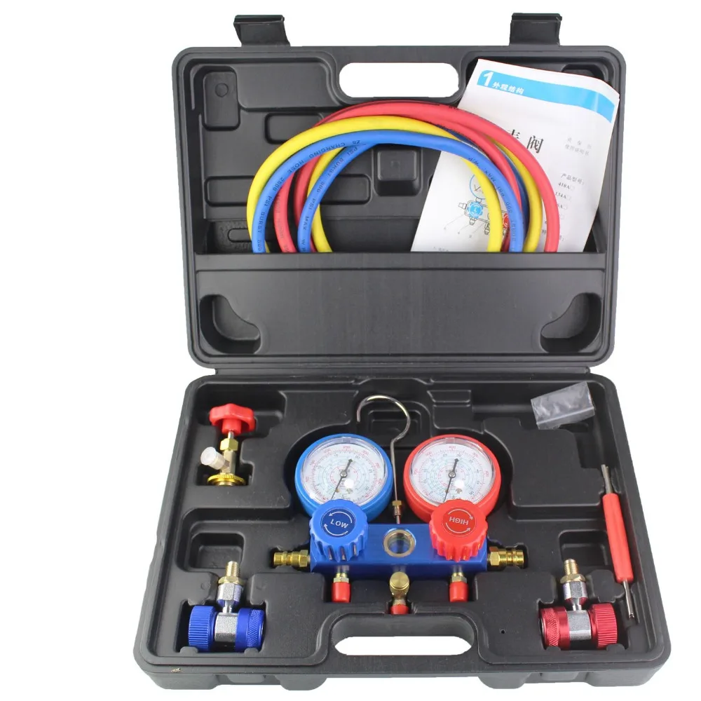 R134A Refrigeration Air Conditioning AC Diagnostic Manifold Gauge Tool