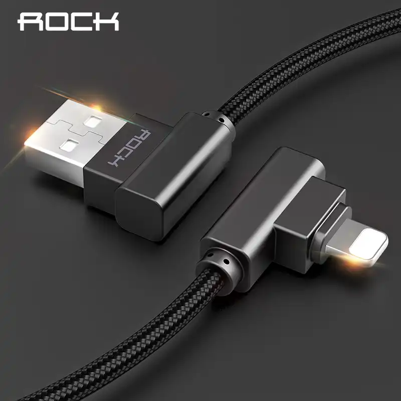 Rock Usb Lighting Cable For Iphone X 8 7 6 5 Fast Charger Data Ipad Ipod Mobile Phone Cables 90 Degree Right Angle Rock Usb Lighting Cable For Iphone X 8 7 6 5 Fast Charger Data Ipad Ipod Mobile Phone Cables 90 Degree Right Angle