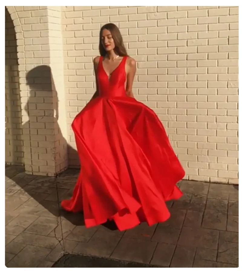 Красное вечернее платье 2019 V шеи выпускного вечера платье длиной до пола Vestidos Para Formatura женское вечернее платье без спины платья