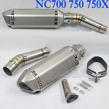 

51MM MOTORCYCLE EXHAUST WITH DB KILLER SILENCER LINK PIPE GOOD SOUND FOR HONDA NC700 NC750 NC750X 2012-2017 Years AK080