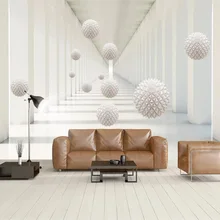 Фото обои 3D стерео Сфера геометрические абстрактные космические фрески Гостиная ТВ украшение для дивана настенное искусство бумаги 3 D