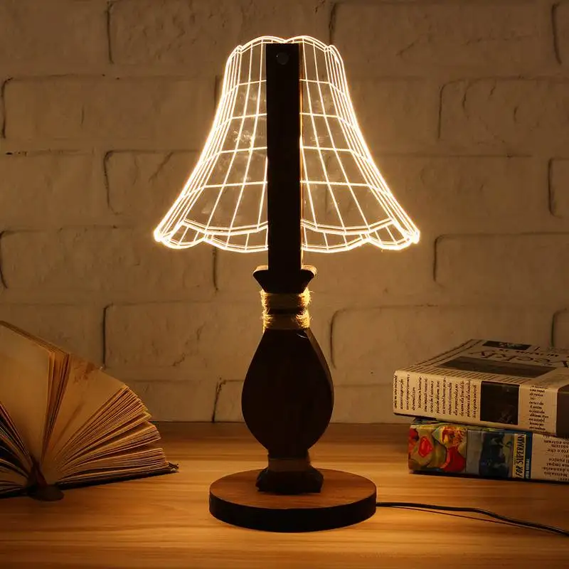 

DC5V 0.5W Illusion USB 3D LED Table Light Eye Protection Table Lamps For Bedroom Living Room Desk Reading Lamp Night Light
