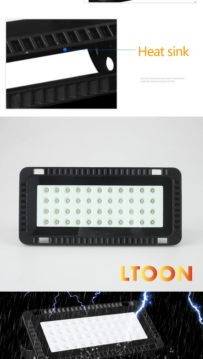 [LTOON]Flood Light LED 50W  Outdoor WaterProof IP65 220V 230V LED Projector floodlight Spotlight Wall Lamp high quality outdoor led flood lights