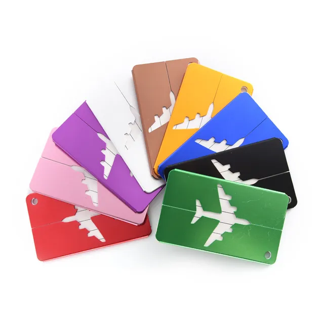 Luggage bags Accessories Airplane Cute Novelty Funky Travel Luggage Label Straps Suitcase Aluminium Alloy Luggage Tags