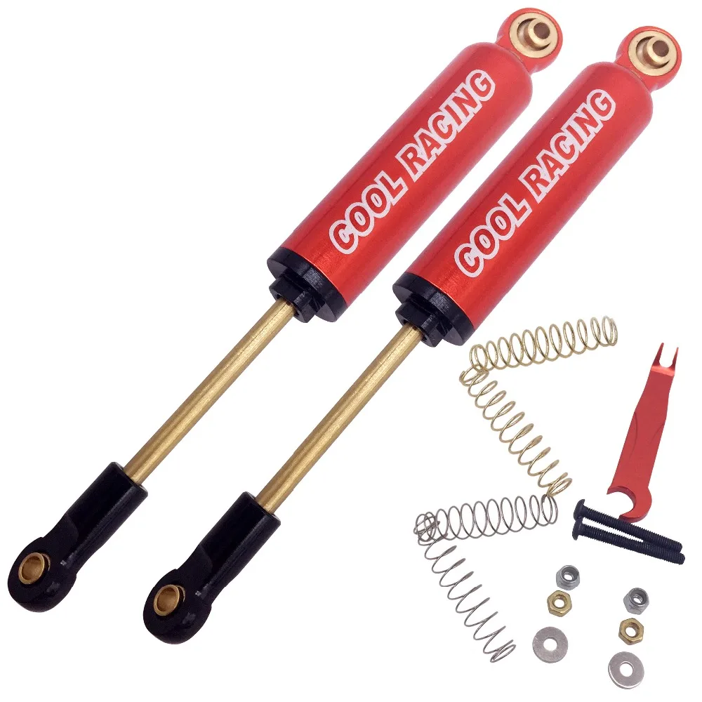 1 PAIR COOL RACING RED 110MM INTERNAL SHOCKS ABSORBER SUSPENSION SET