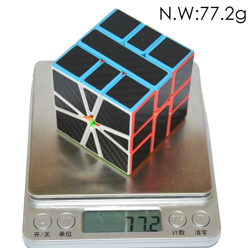 Lefun SQ-1 MagicCube наклейка меньше с черным углеродным волокном наклейка SQ-1 Головоломка Куб обучающий игрушки для детей Подарки квадратный 1