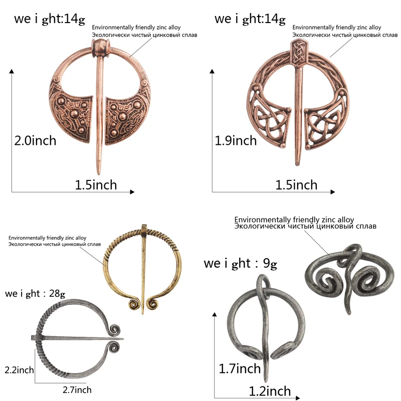 Брошь викинга коллекция винтажная подвесная шаль на плечи Шарф застежка плащ булавка средневековые украшения норвежский викинг Металлическая Булавка значок