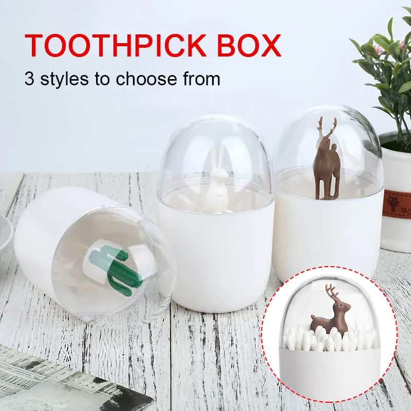 

Nordic Toothpick Box Fashion Accessories Toothpicks Nordic Style White Swab Box Durable Kitchen ABS Toothpick Holder Dental