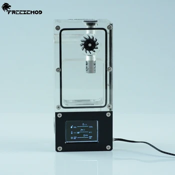 

FREEZEMOD Computer water cooler intelligent water tank Hall flow speed RGB control porous position installation. BOX-ZNSX