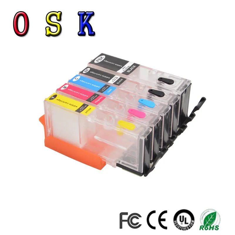 OSK 5 шт. перезаправляемый чернильный картридж PGI 670XL CLI 671XL 670 671 для Canon PIXMA MG5760 MG6860