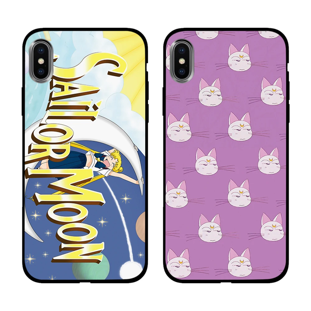 Красивый мягкий чехол из ТПУ Saior Moon для Apple iPhone 6 6S 7 8 Plus 5 5S SE X XS MAX XR силиконовые