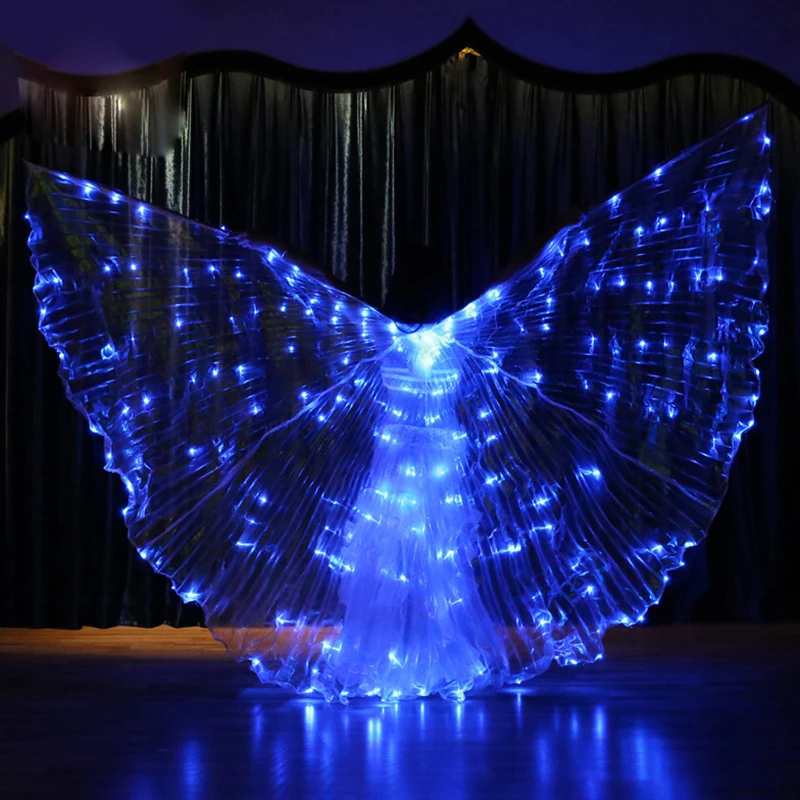 Vlinder vleugels поддежка живота аксессуары для танцев светящийся 360 градусов крыло костюм Бабочка крылья Звездные огни Синий увы isis Крылья