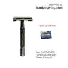 Франк бритья-двойной край Детская безопасность Бритвы темно-серый цвет+ Бесплатный лезвие+# fs-9306c