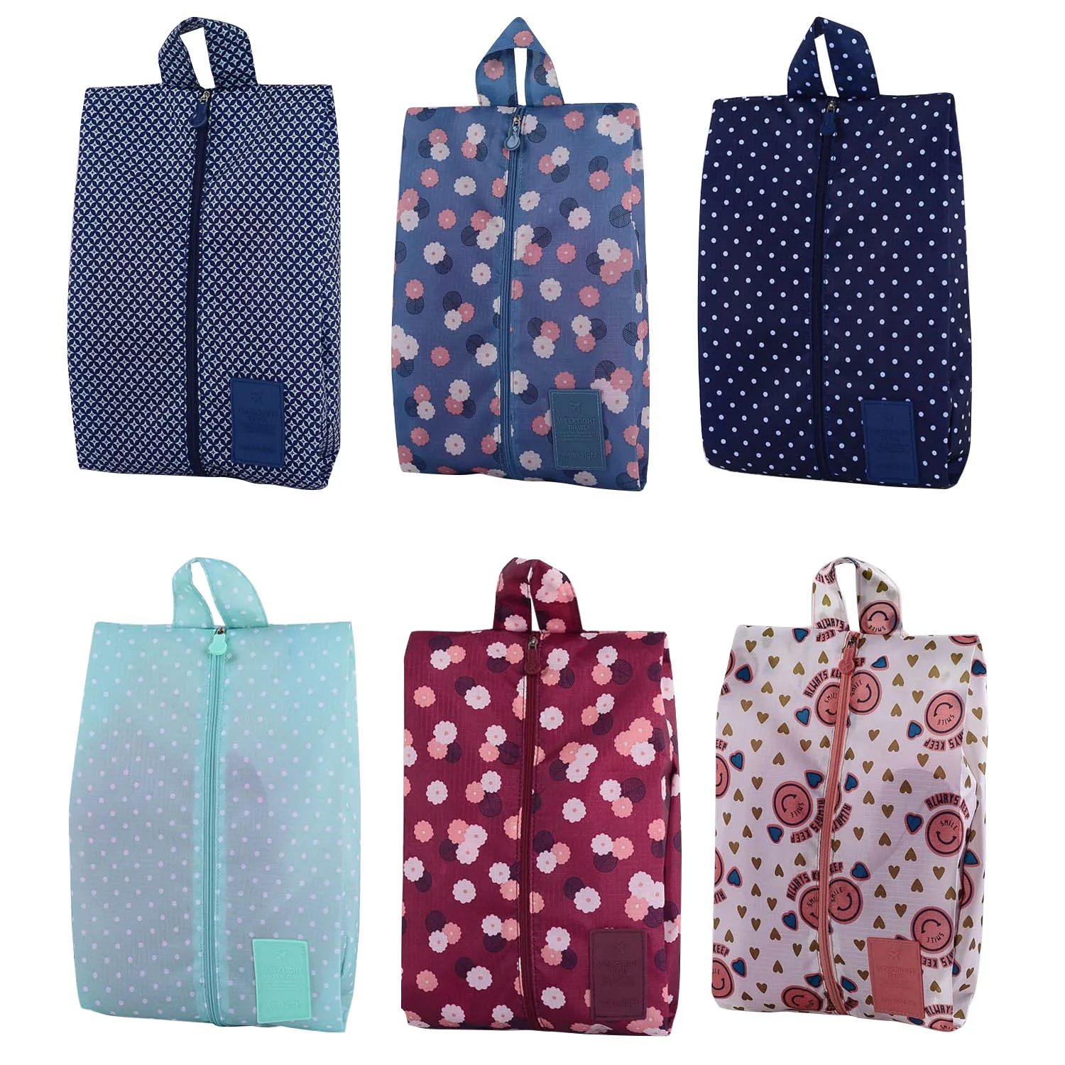 Behogar 6pcs Assorted Styles Travel Multi Function Dust proof Oxford