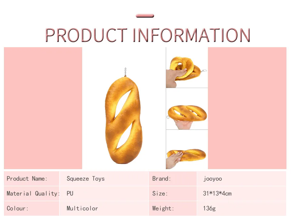 PU материал Овальный хлеб сжимающий музыка медленный отскок игрушка детская лучший подарок jooyoo