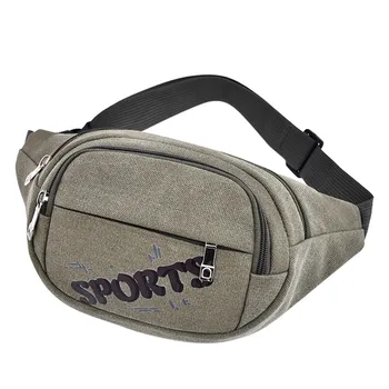 

Fashion Canvas Unisex Solid Color Casual Sports Pockets Shoulder Bag Waist Packs Outdoor Sports Bag Sac A Main Femme31