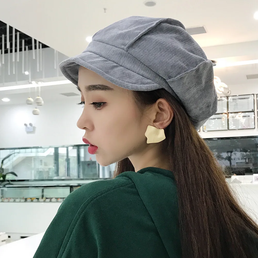 Новые поступления 2019 для женщин s берет шляпа Восьмиугольные шляпы для модные вельветовые Винтаж Boina осень зима Gorra Ретро Кепка