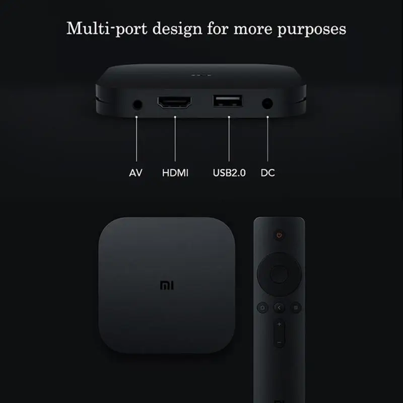 Original Global Version Xiaomi Mi TV Box S 4K Android 8.1 Ultra HD 2G 8G WiFi Google Cast Netflix I