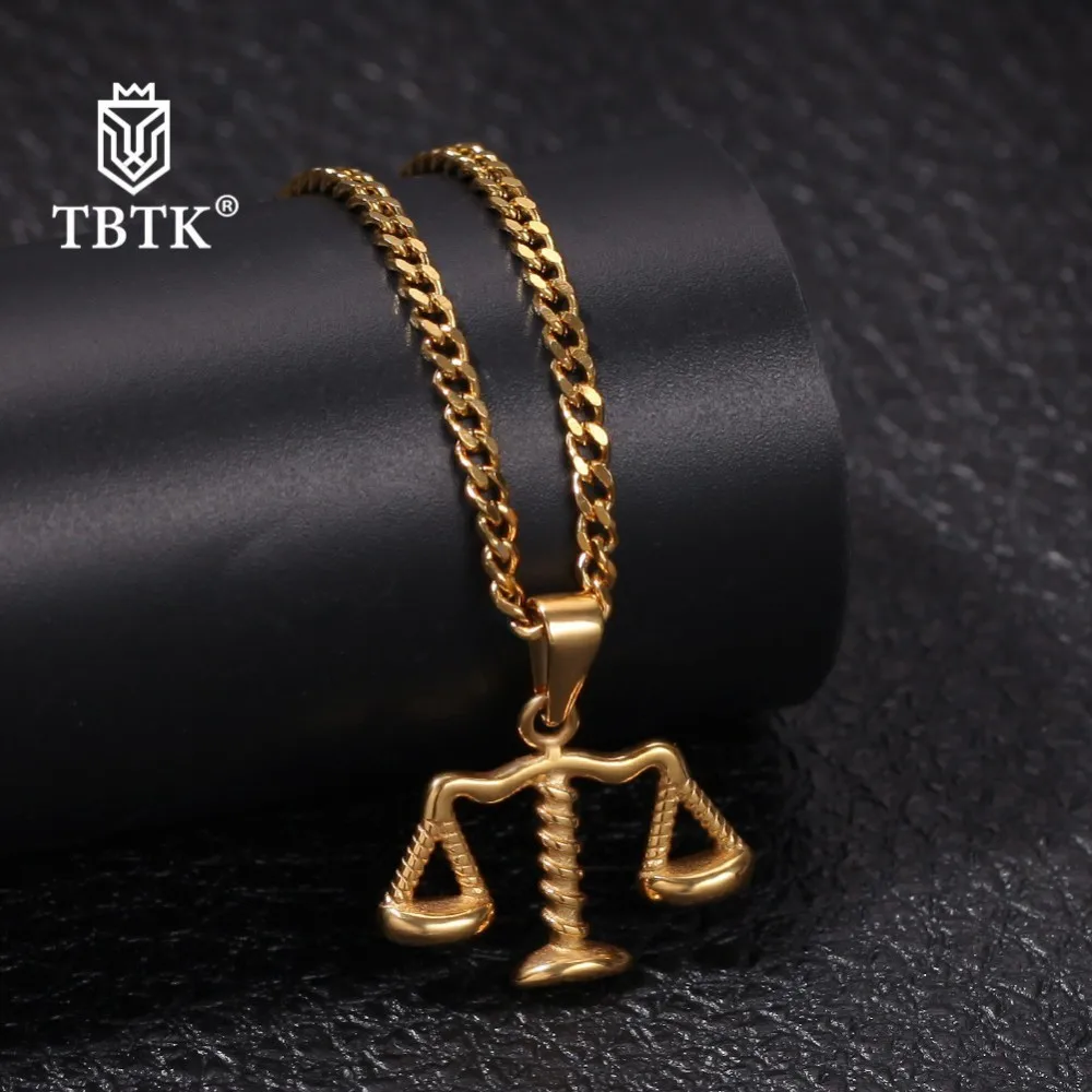 TBTK Wholesale Balance Pendant Vintage Necklaces Retro Style Jewelry Punk Unisex Gift S.Steel Metal Charms Pendants | Украшения и