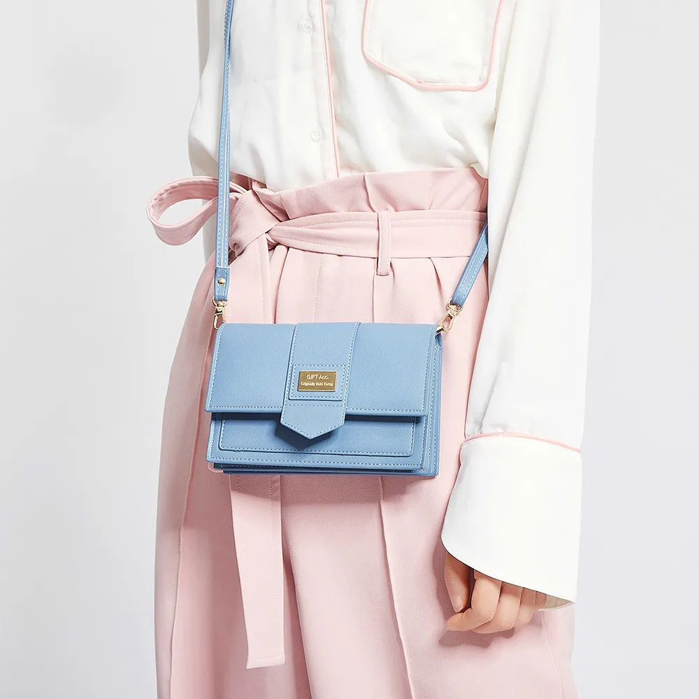 

bag For female 2019 New Korean Style Mini Pink Ladies Bag Hasp Student Shoulder Bag PU Leather Girls Messenger
