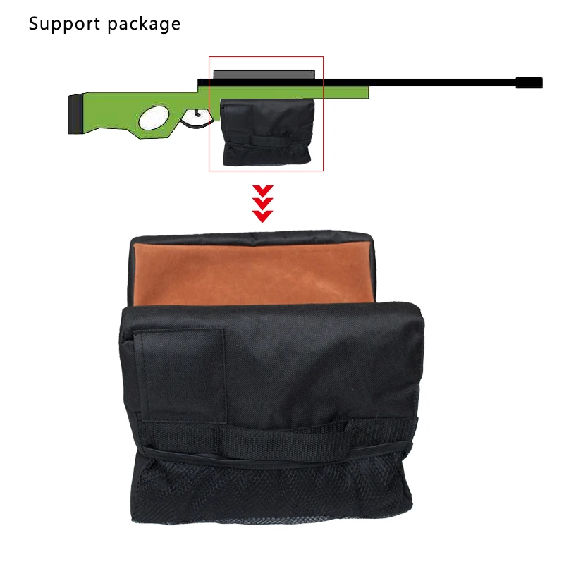 Portable Front & Rear Rifle Target Tactical Bench Shooting Rear Gun Rest Bag Set Unfilled Stand Gun Accessories