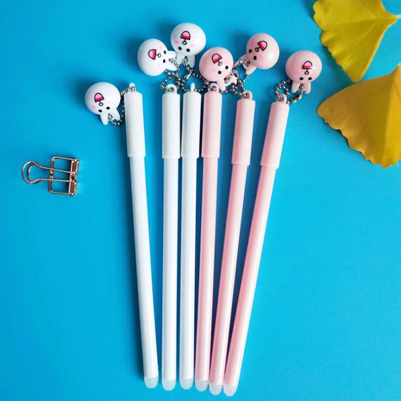 

Erasable Handles Gel Pen Cute Rabbit Pendant Boutique School Supplies Stationery Vanishing Pen Student-only Erasable Pen