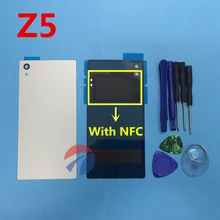 Сзади Стекло корпус батарейного отсека Корпус чехол для задней крышки+ NFC+ инструменты для Sony Xperia Z5 e6603 e6633 e6653 e6683