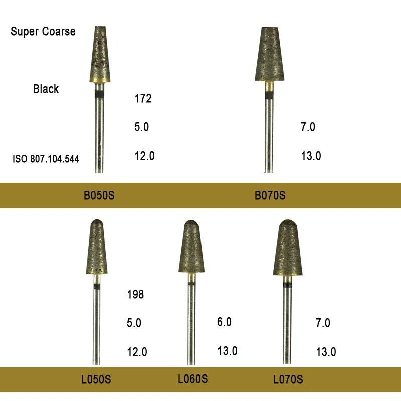 10pcs/ lot Dental metal burs Fully sintered Diamond HP Dental polishing