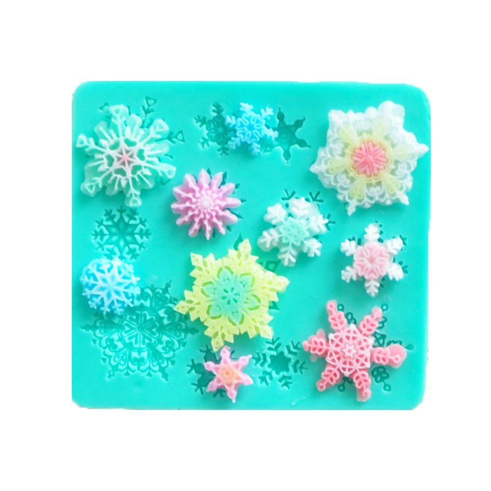 

DIY Snowflakes Silicone Fondant Cake Icing Sugarcraft Decorating Mould Tools Chocolate Molds