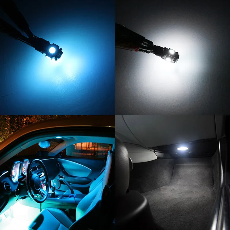 Edis светильник, 8 шт., белые, голубые, светодиодные лампы canbus, автомобильные лампы, интерьерная посылка, комплект для 2003-2008, Subaru Forester, карта, купол, светильник в багажник