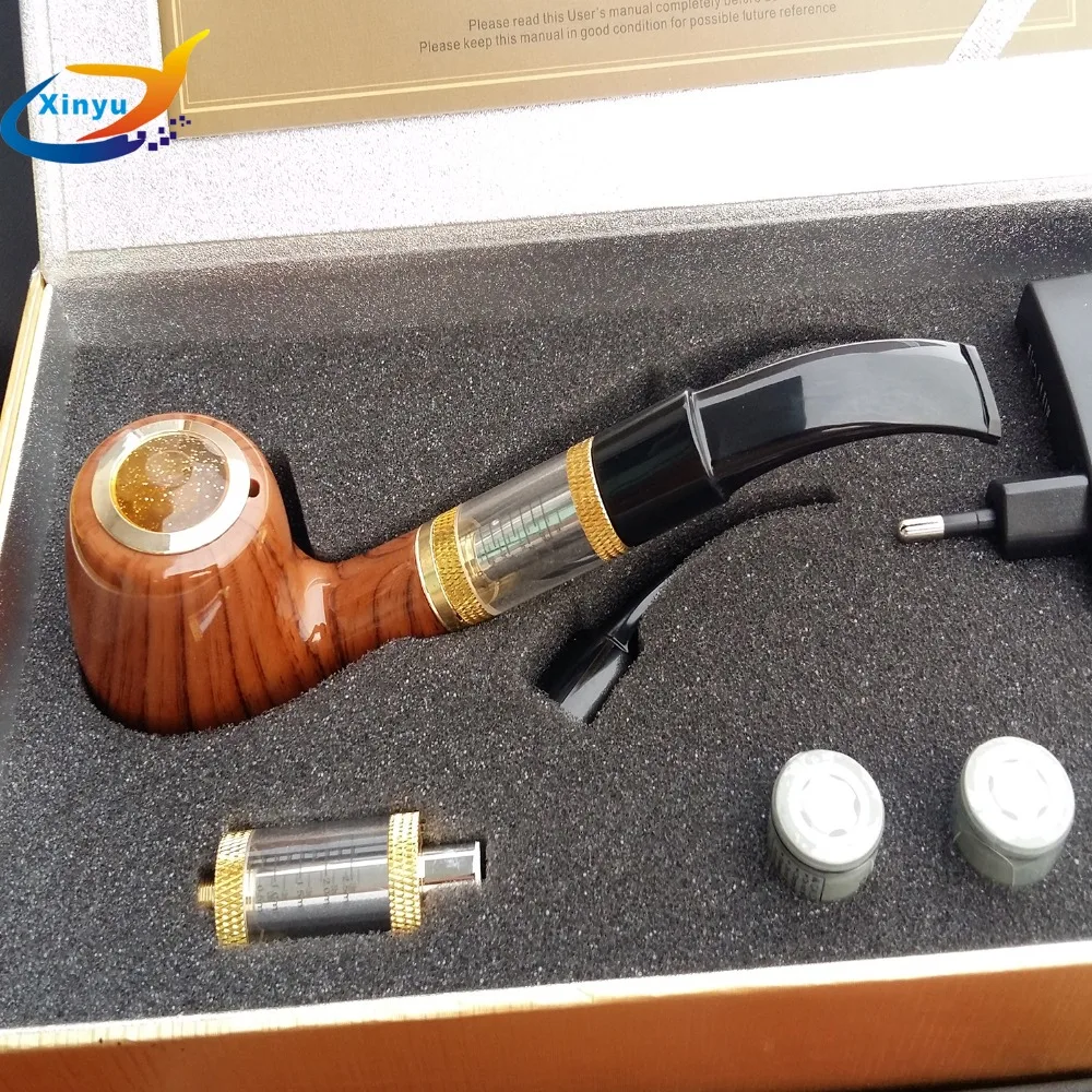  EST Electronic Wooden Pipe Vaporizer Box Mod 2.5ml Atomizer 618 Pipe Cigarette Electronic Vaporizer
