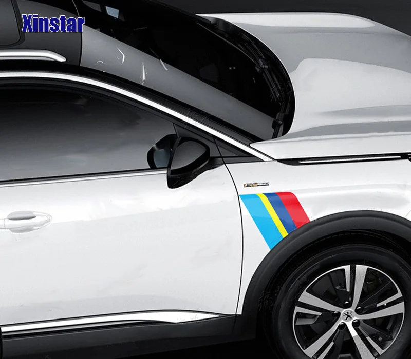 Стикер Fender для автомобиля Peugeot 2008 3008 208 308 206 307 508 408|Наклейки на автомобиль| |