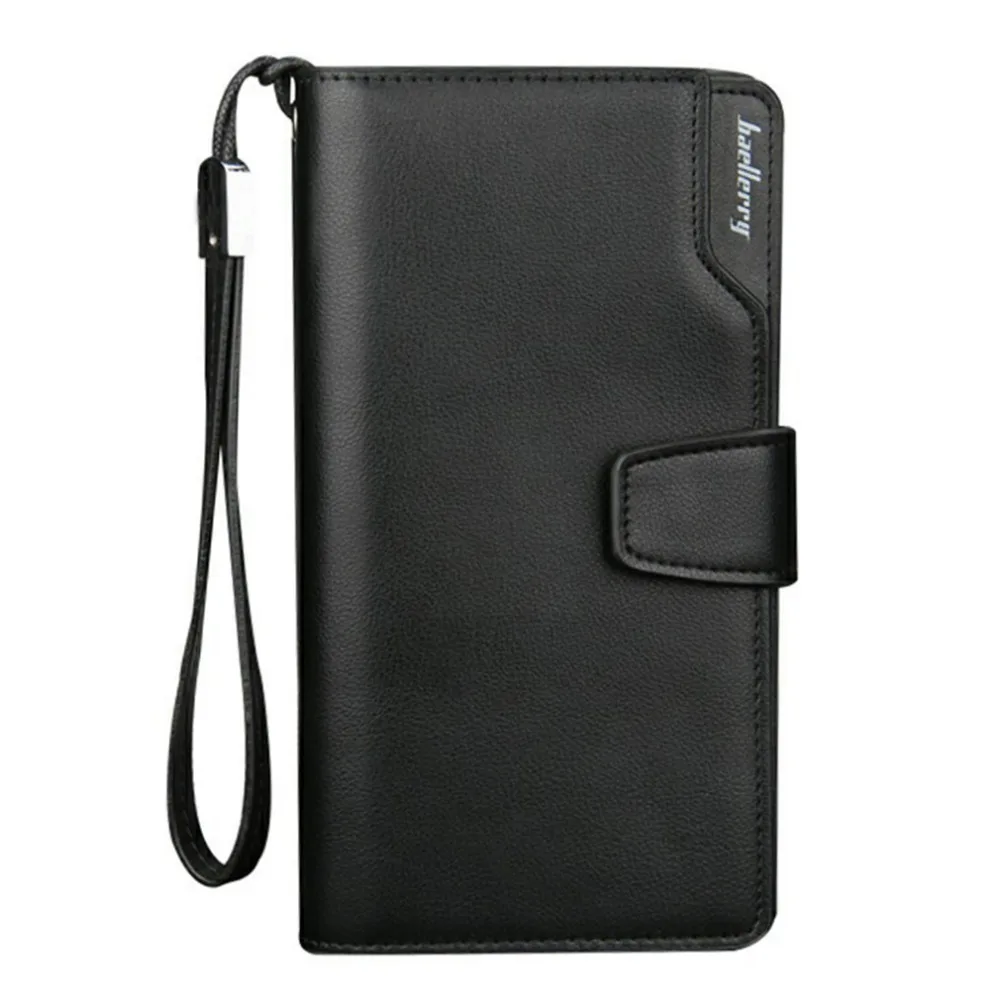 

2017 New Men Long Wallet High Quality PU Leather Clutch Zipper Long Wallets Male Coin Pocket Purse Phone Wallet Money Bags Hot