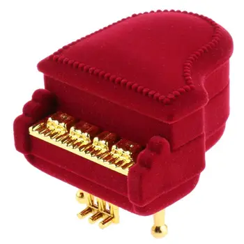 

Velvet Piano Ring Box Earring Pendant Jewelry Treasure Wedding Gift