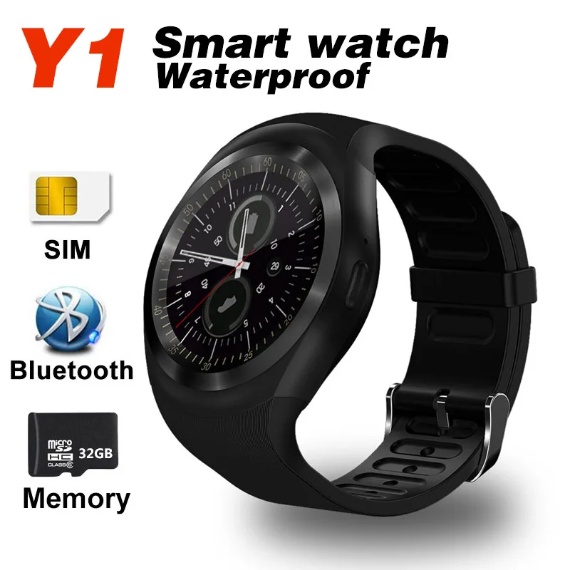 Smart Watch Y1 Bluetooth Mobile phone Smartwatch SIM TF Sports Band Sleep Monitor Tracker for IOS