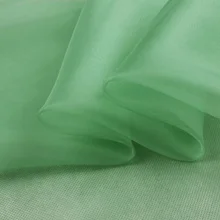 Howмая чистая шелковая ткань, органза 6 момме 140 см 4" светло-зеленый 20# сплошной цвет для украшения костюма занавес