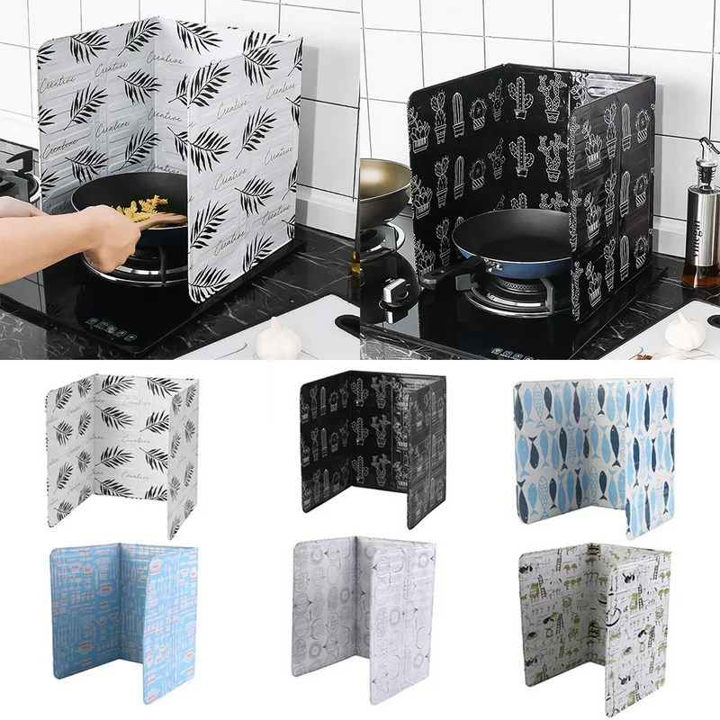 

Hoomall 1pc Anti Splatter Shield Guard Oil Divider Proof Baffle Kitchen Tool Cooking Frying Pan Oil Screen Cover