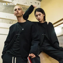 Мужской свитер, вязаные кардиганы, Мужская брендовая одежда, повседневные тонкие свитера, мужской свитер с v-образным вырезом, VIISHOW, черная трикотажная одежда для мужчин