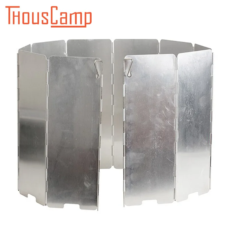 

10 Plates Wind Deflectors Foldable Outdoor Camping Cooking Cooker Gas Stove Wind Shield Screens Windshield