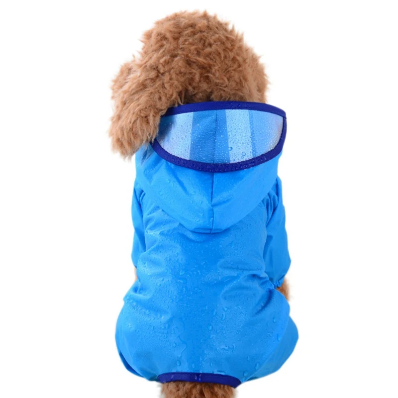 Питомцы собачьи плащи водонепроницаемая одежда для маленькие собачки Чихуахуа Одежда для французских бульдогов плащ пончо для щенков дождевые куртки плюшевый плащ - Цвет: L