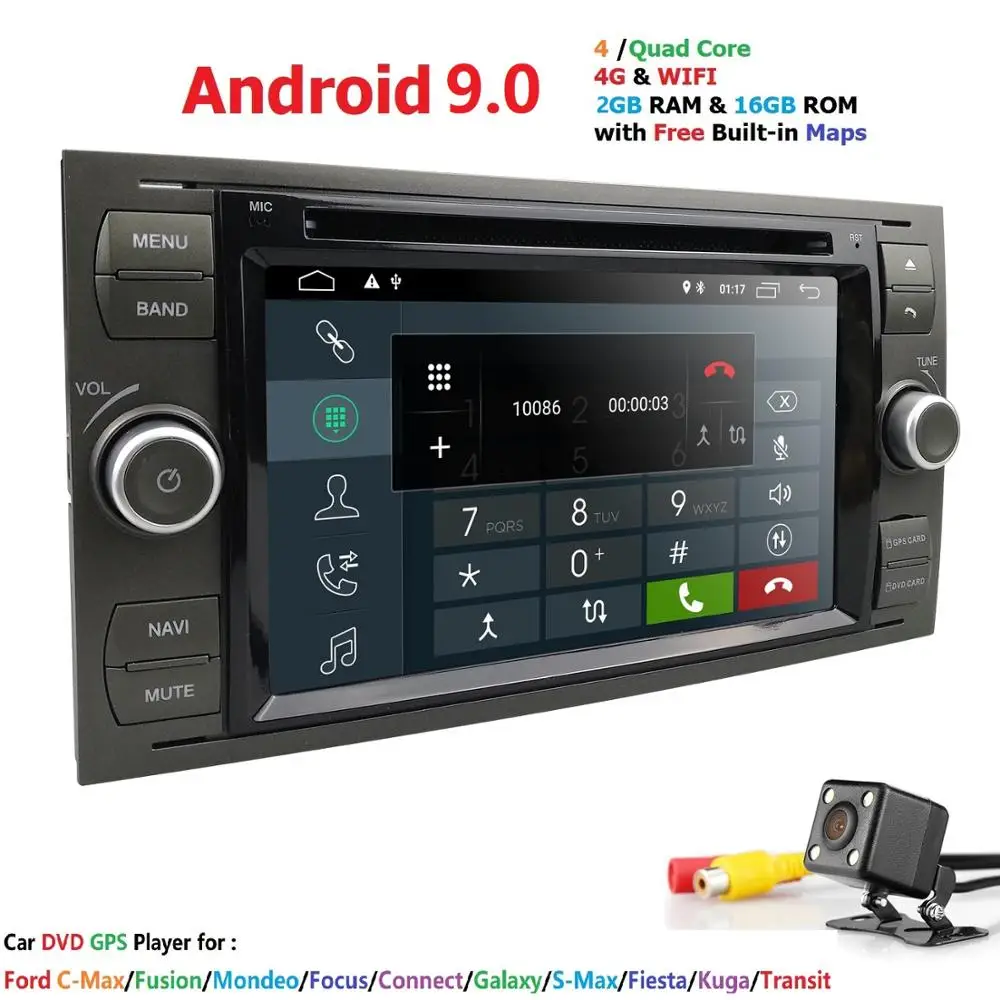 

DSP IPS 2 din Android 9.0 4G Car DVD GPS For Ford Mondeo S-max Focus C-MAX Galaxy Fiesta transit Fusion Connect kuga DVD PLAYER