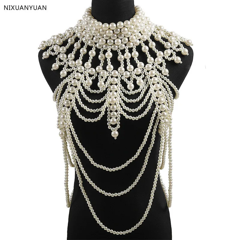

Wedding Bolero Luxury Short Beading Pearl Crystals Wedding Wrap Jacket for Evening Prom Fashion Women Accessories